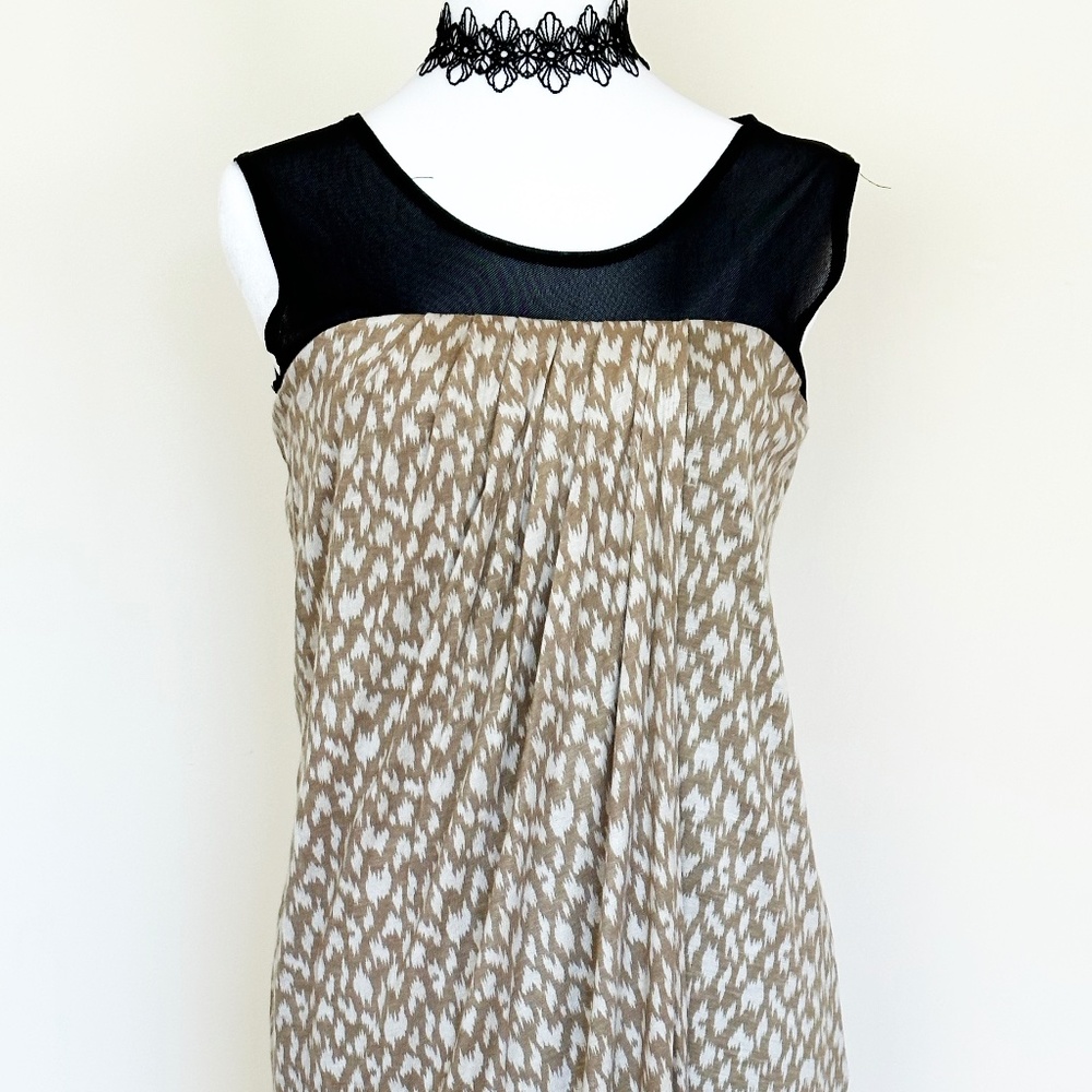 Rachel Roy, Size M, Black net top with tan/beige bottom